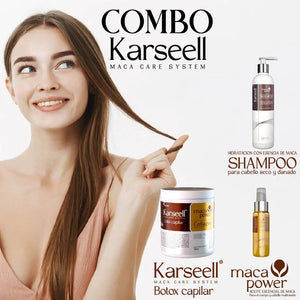 COMBO KARSEELL 3 en 1 (SHAMPOO - CREMA CAPILAR + ACEITE DE ARAGAN)